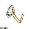 Nesepiercing med Marquise Stone