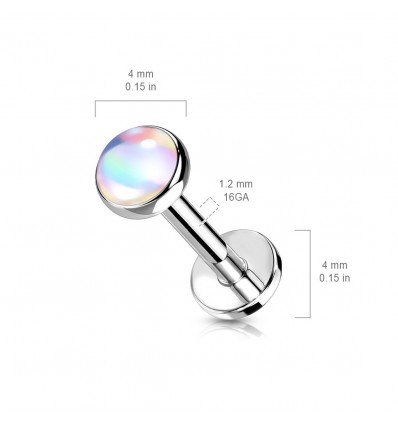 Labret med Iriserende Sten