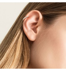 Piercing ring med steinkant