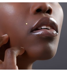 Labret med Rund Disk i Ægte Guld