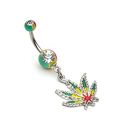 Navlepiercing med Jamaica Hampblad