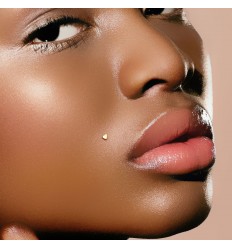 Labret i Ægte Guld med Hjerte