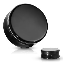 Plug i Sort Natur Sten - Sort - Stretch Øreringe - Sten - Stretching | Piercingfabrikken.dk