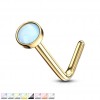Nesepiercing med Light Opalitt