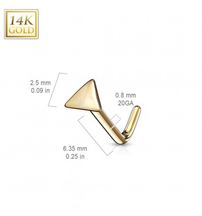 Nesepiercing med Triangle i ekte gull