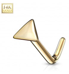 Nesepiercing med Triangle i ekte gull