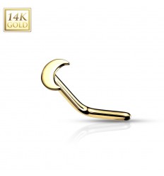 Næsepiercing med Halvmåne i Ægte Guld