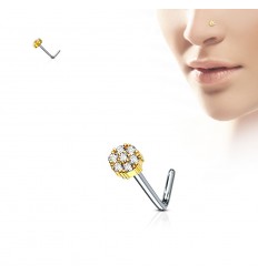 Nesepiercing med klaseblomst
