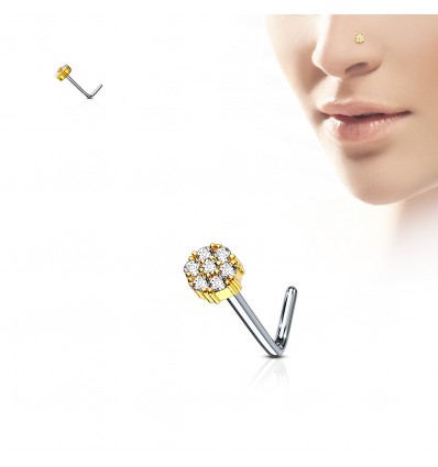 Nesepiercing med klaseblomst