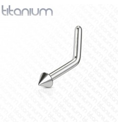 Nesepiercing i Titanium med Spike