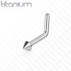 Nesepiercing i Titanium med Spike
