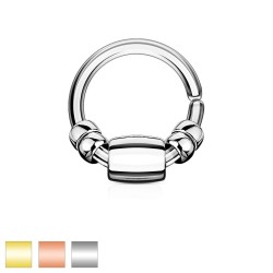 Ring med Cylinder - Rose Guld - Daith Piercing Smykker - Kirurgisk stål 316L - Ørepiercinger | Piercingfabrikken.dk