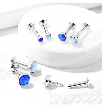 Push In Labret med Opalitt Stone