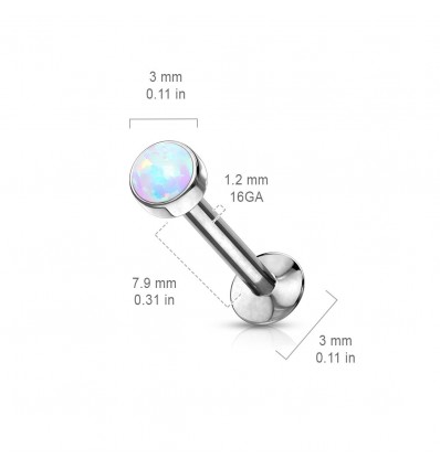 Push In Labret med Opalitt Stone