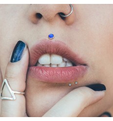 Push In Labret med Opalitt Stone