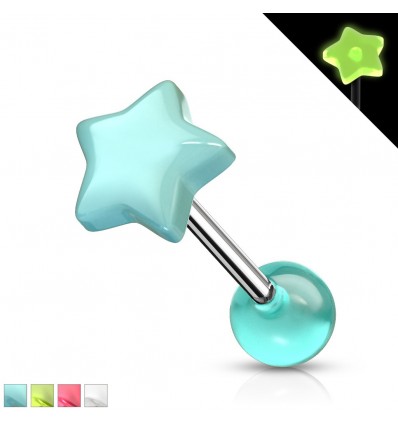 Tungepiercing med Luminous Star