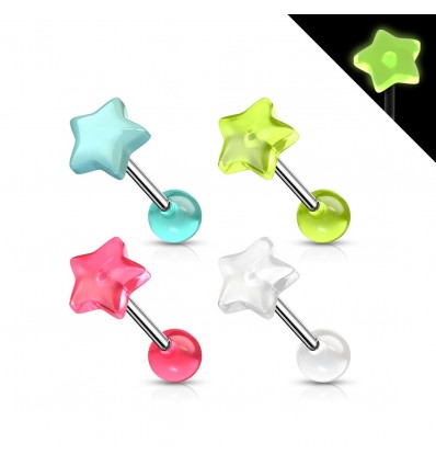 Tungepiercing med Luminous Star