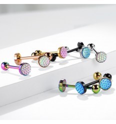Tungepiercing med Multicolored Scale Design