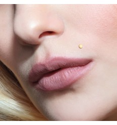 Labret i PTFE med 14 Karat Guld Disk
