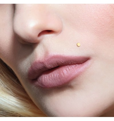 Labret i PTFE med 14 Karat Guld Disk