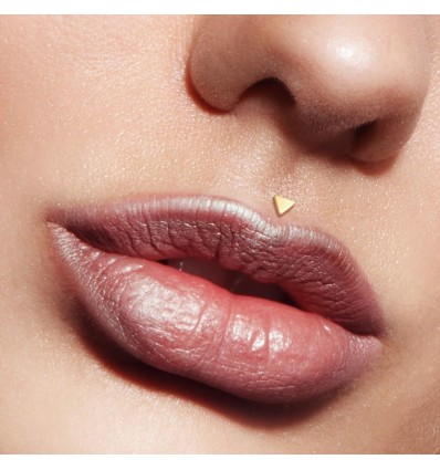 Labret i PTFE med 14 Karat Guld Trekant