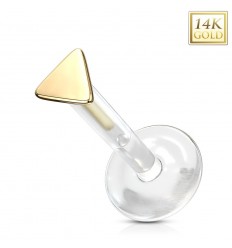 Labret i PTFE med 14 karat gulltriangel