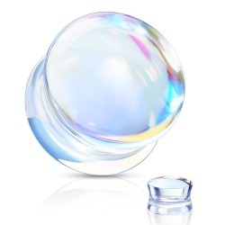 Plug i Iriserende Glas - Stretch Øreringe - Glas - Stretching | Piercingfabrikken.dk