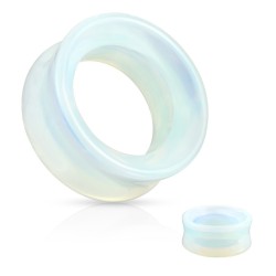 Tunnel i Lys Opalite Sten - Opalite - Stretch Øreringe - Sten - Stretching | Piercingfabrikken.dk