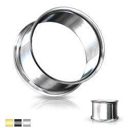 Tunnel Double Flared - 14 mm Kirurgisk stål Sort | Piercingfabrikken.dk