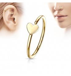 Piercing ring med hjerte