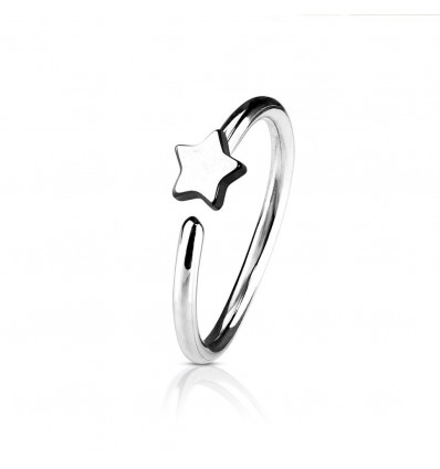 Piercing ring med stjerne