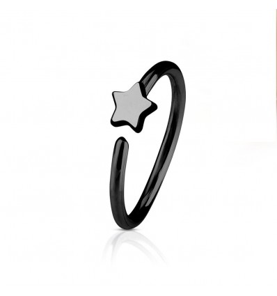 Piercing ring med stjerne