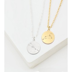 Halskæde med Stjernebillede - 2 mm 455 mm Guld Kirurgisk stål Løve Med Stjernetegn | Piercingfabrikken.dk