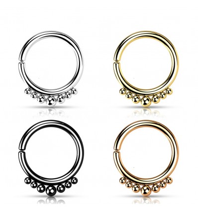 Piercing Ring med 7 Små Kugler
