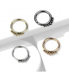 Piercing ring med 7 små kuler
