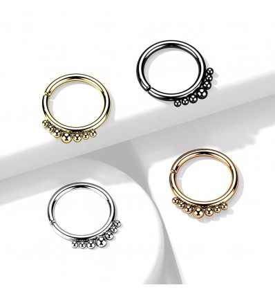 Piercing Ring med 7 Små Kugler