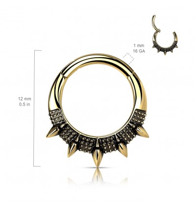 Piercing Ring med Spikes