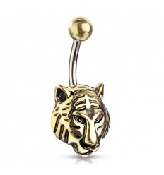 Navlepiercing med Tiger
