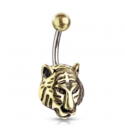 Navlepiercing med Tiger
