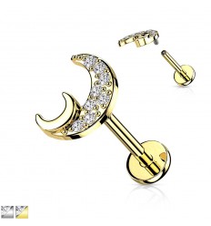 Labret med dobbel halvmåne