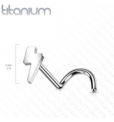 Nesepiercing i titan med lyn