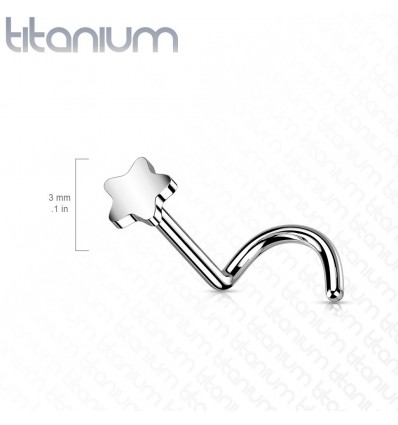 Næsepiercing i Titanium med Stjerne