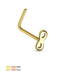 Næsepiercing med Infinity Tegn