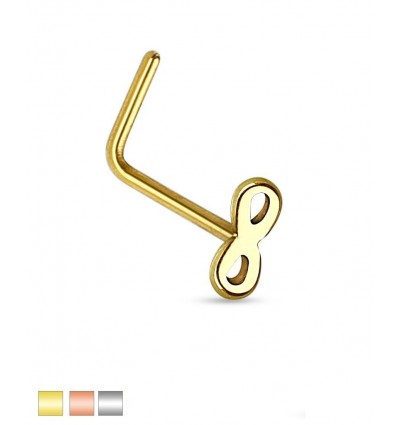 Nesepiercing med Infinity Sign