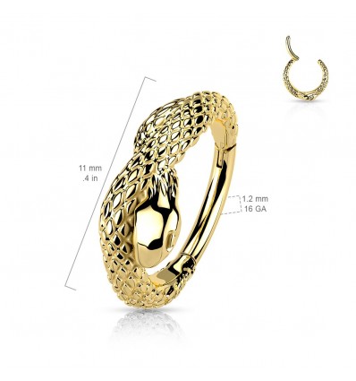 Piercing ring med slange