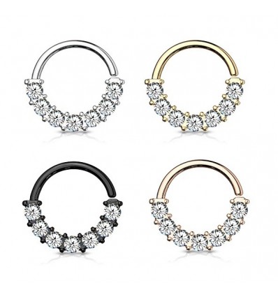 Piercing ring med 7 steiner