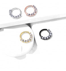 Piercing ring med 7 steiner