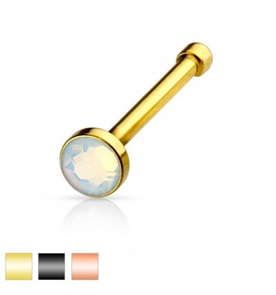 Nosstift med White Opal i 3 färger