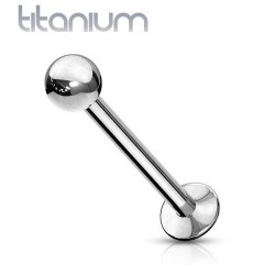 Labret i Titanium - Sort - Tragus Piercing - Titanium - Ørepiercing Smykker | Piercingfabrikken.dk