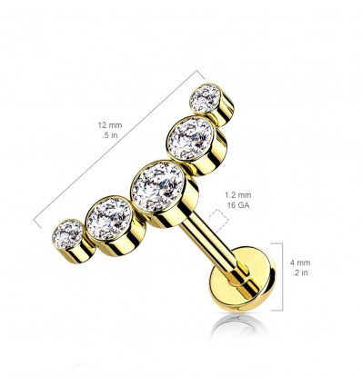 Labret med 5 steiner